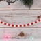 Ornativity Red and White Garland - Rustic Christmas Wooden Farmhouse Country Wood Beaded Home and Holiday Garland Tree Decorations Boho Strand of Beads